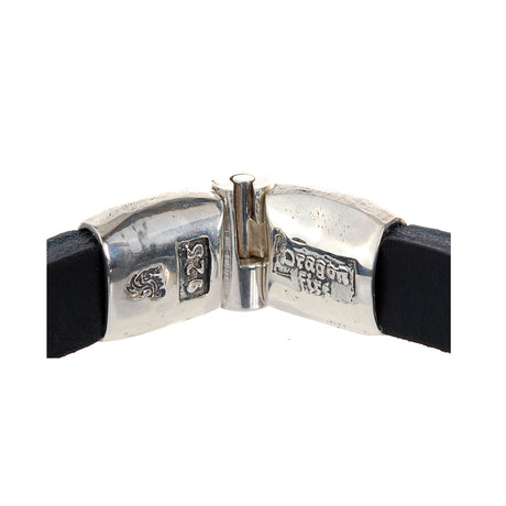 Silber-Lederarmband ON THE ROAD AGAIN Facettierter Jointlock 13
