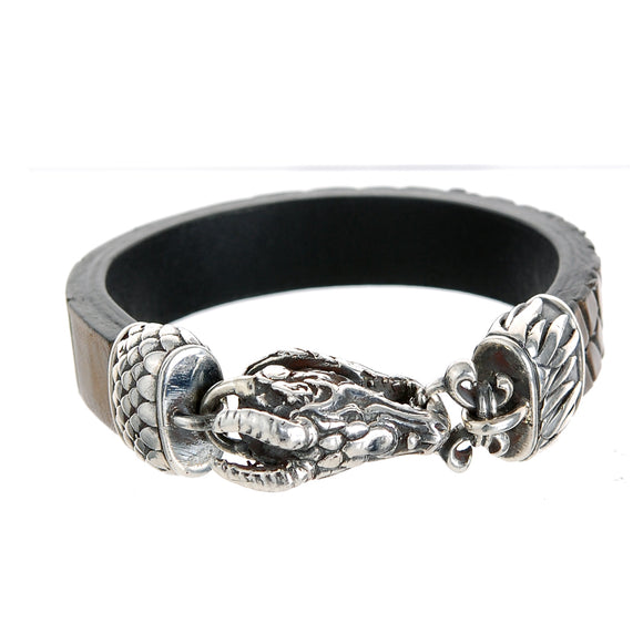 Peora Black Pure Leather Dragon Head Braided Bracelet For Men Boys  PX9LB04 Buy Peora Black Pure Leather Dragon Head Braided Bracelet For  Men Boys PX9LB04 Online at Best Price in India 