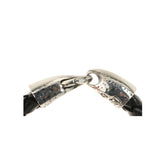 Silver Leather Bracelet Lobster Claw EDGE 13