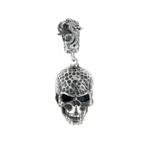 Silver Pendant SKULL LL Hammered  32