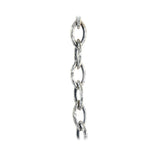 Silver NAVETTE Chain L Heavy Hammered