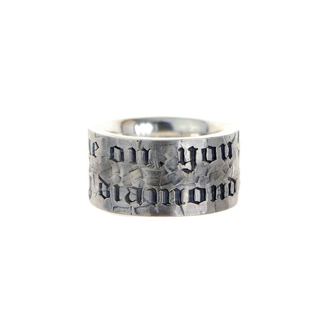 Silver Ring Hammered  Shine On You Crazy Diamond
