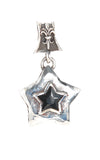 Silver Medaillon Pentagon Facetted with Star Stone