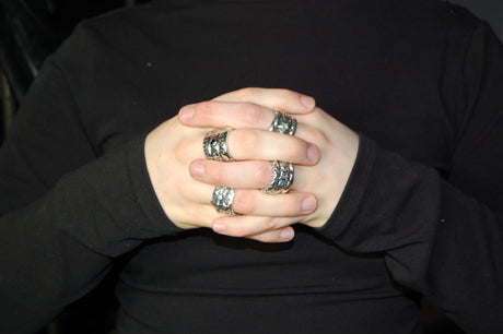 Silver Ring Spiral SHINE ON YOU CRAZY DIAMOND and Stone
