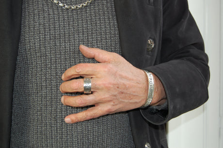 Silver Ring Hammered with CARPE DIEM Letters