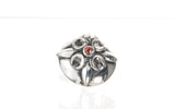Silver Cufflinks CRESCENT STAR Round