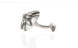 Silver Cufflinks CRESCENT STAR Round