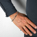 Silver Bracelet TUBES Elfin Lilies, Dragon Scales Spirals Stars with Maltese Cross and Stone Beads