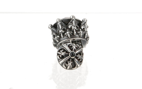 Silver Cufflinks CROWN with STONE with Chain and Button