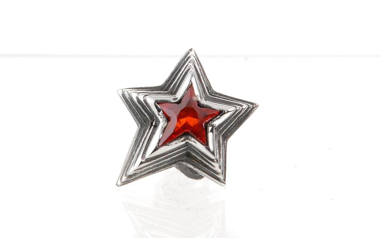 Silver Cufflinks SHOOTING STAR with Stone