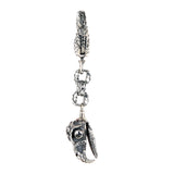 Silver Keytag EAGLESKULL with LILY and Dragon Scales