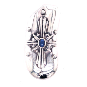 Silver Lighter Cover MORNING STAR with MOONSTONE