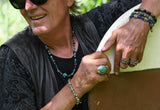 ROCKS and BEADS Necklace with Silver Tubes and Balls