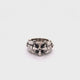 Silver Ring Faceted Body with Rivets SPROUTS STAR