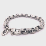 Silver Bracelet PEA CHAIN S hammered