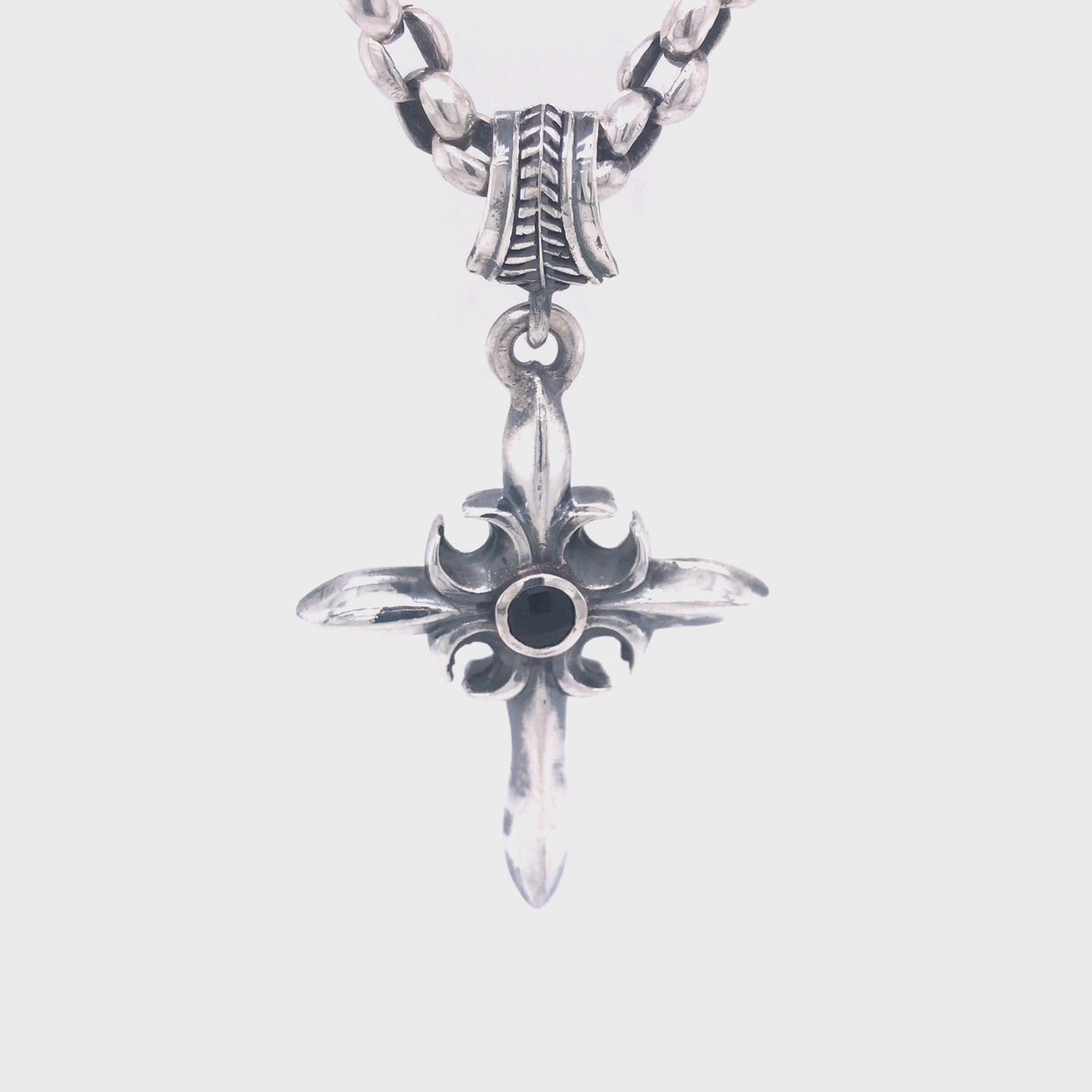 Silver Pendant CRESCENT CROSS