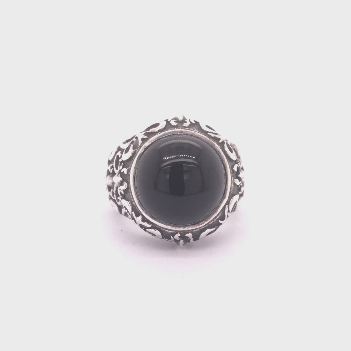 Silver Ring Round GARDEN AT NIGHT Stoneholder