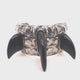 Silver Bracelet ROCKSTAR Croco Bangle 3row and Horns
