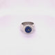 Silver Ring CLASSIC with Round ff Stone Plate plus STONE