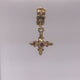 Silver Pendant SMITH CROSS Body and Stones Gold Plated 30