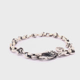 Silver Bracelet PEAS with Lilies and MALTESER CROSS